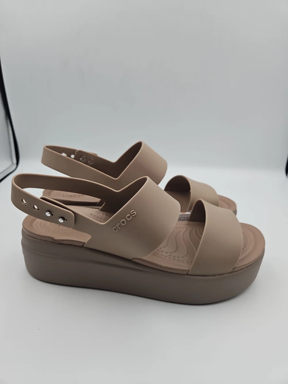 Crocs Women’s Platform Sandal in Taupe